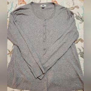 Gray long sleeve button up